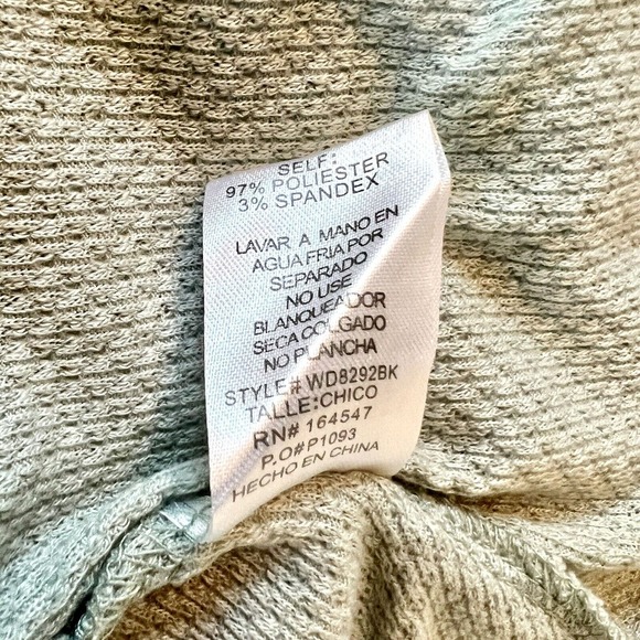 Flawless Green Fit & Flare Shirt Sun Dress Size Small Thin Knit Light Open Back - Picture 14 of 15